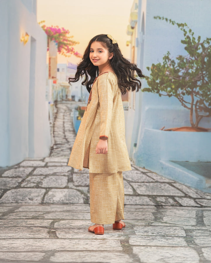 Kids 2 Piece Ready-to-Wear Khaddar Suit | 16304-IG-KD - Sha Posh Textile