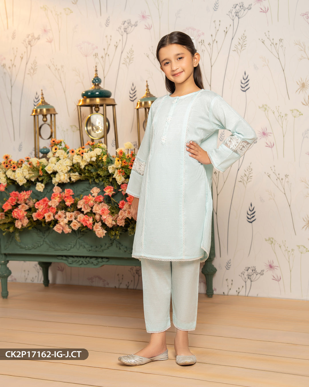 2 Piece Jacquard Cotton Suit | 17162-IG-J.CT