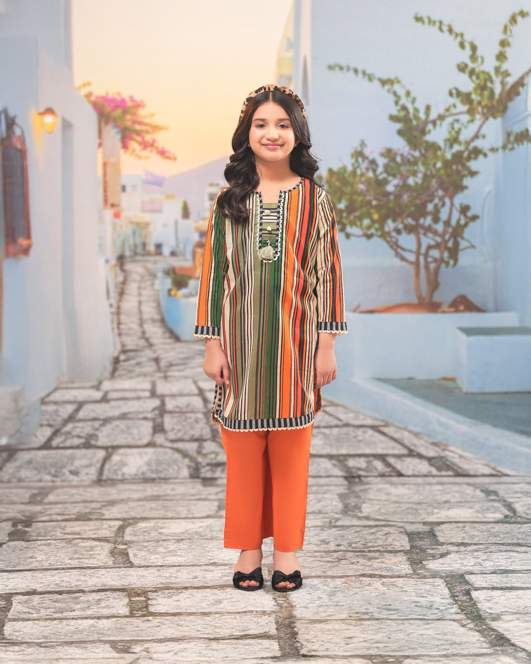 Kids 2 Piece Lawn Suit Stitched | 17175-IG-LWN - Sha Posh Textile