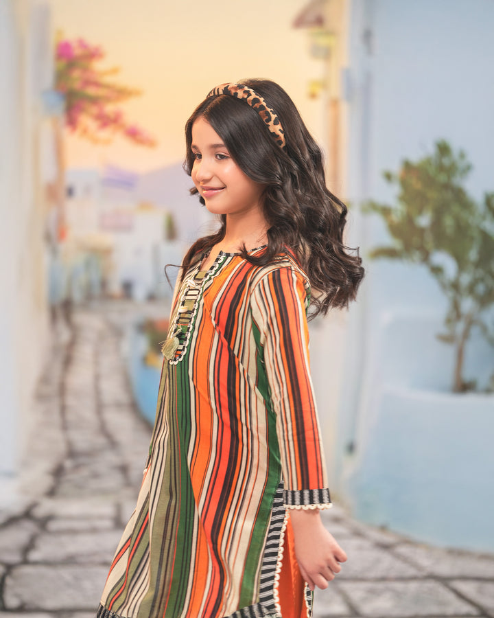 Kids 2 Piece Lawn Suit Stitched | 17175-IG-LWN - Sha Posh Textile