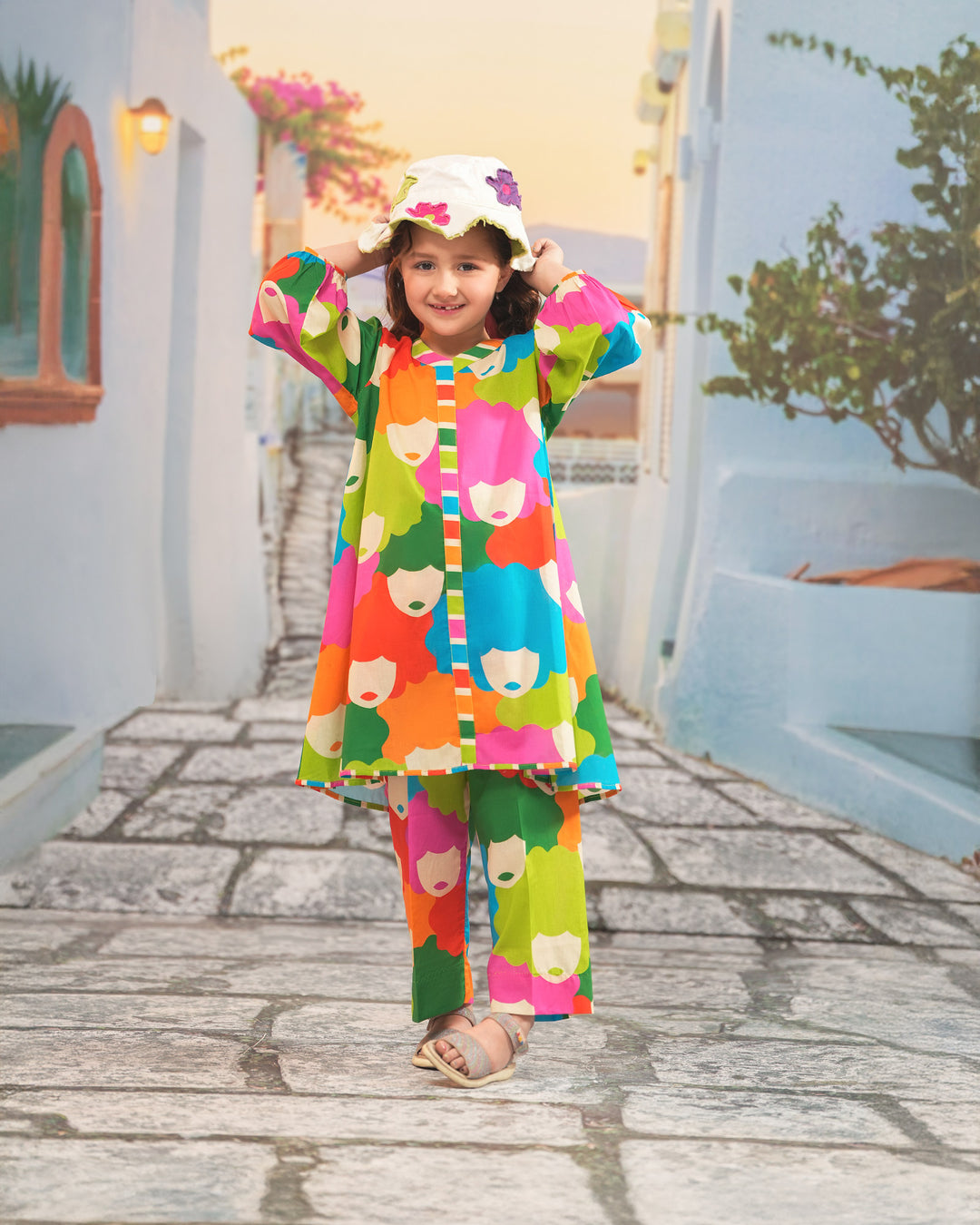 Kids 2 Piece Cotton Suit Stitched | 17211-IG-CT - Sha Posh Textile