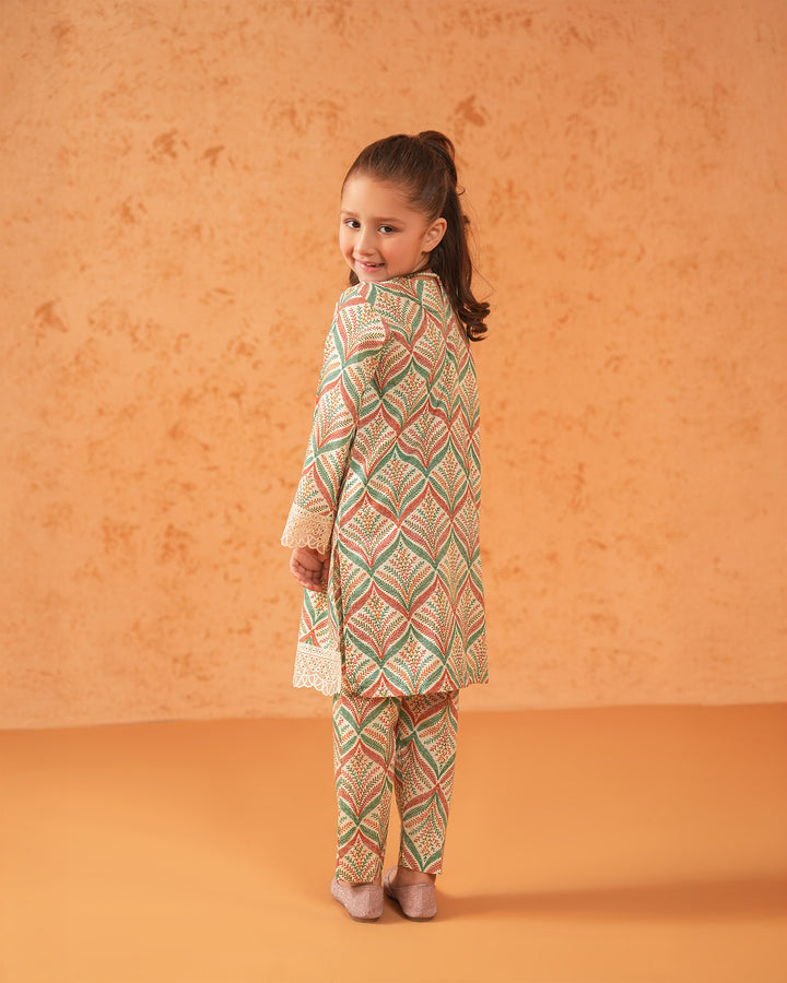 Kids 2 Piece Khaddar Suit Stitched | 36058-FU-KD