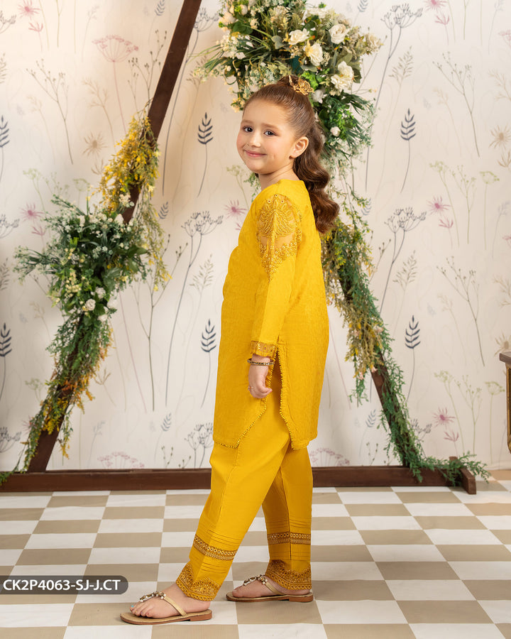 Kids 2 Piece Jacquard Cotton Suit | 4063-SJ-J.CT