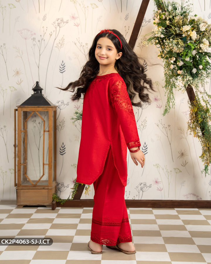 Kids 2 Piece Jacquard Cotton Suit | 4063-SJ-J.CT