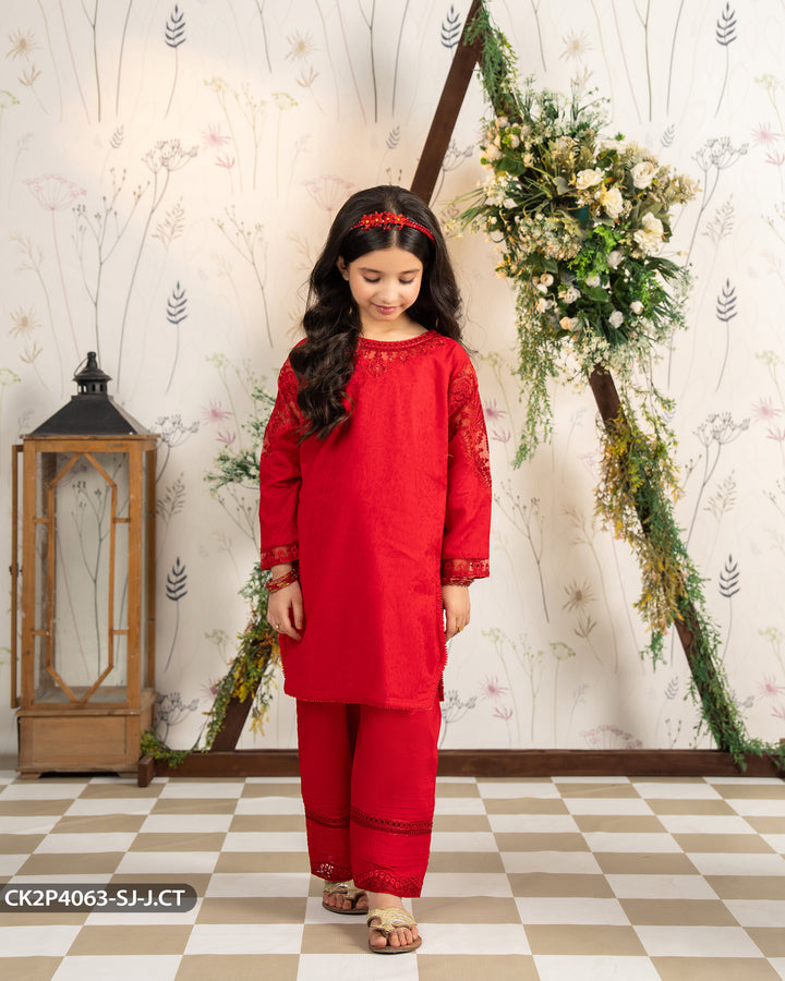 Kids 2 Piece Jacquard Cotton Suit | 4063-SJ-J.CT