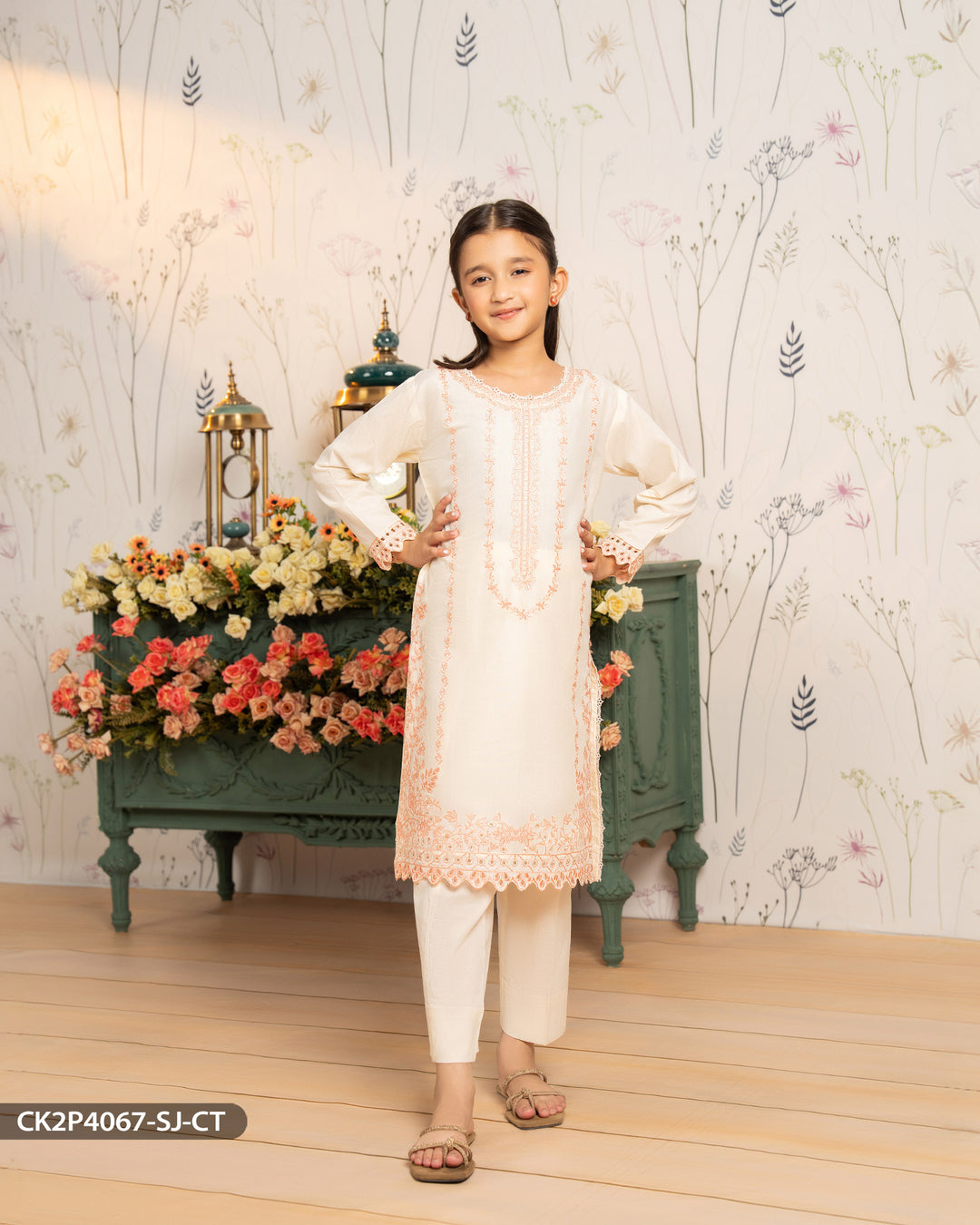 Kids 2 Piece Cambric Cotton Suit | 4067-SJ-K.CT