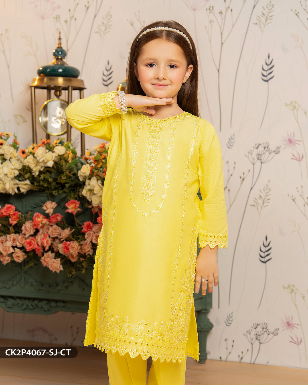 Kids 2 Piece Cambric Cotton Suit | 4067-SJ-K.CT