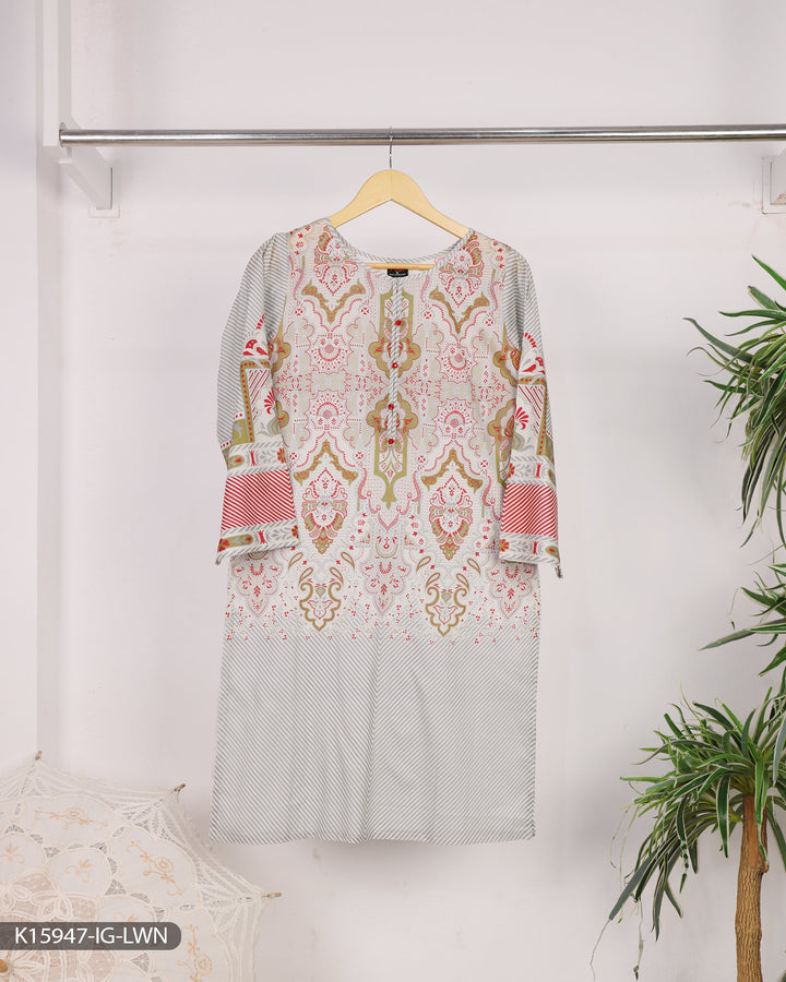 Printed Lawn Shirt | 15947-IG-LWN