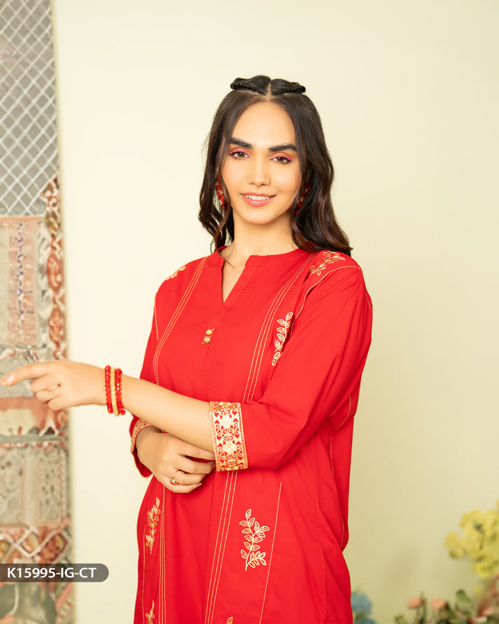 Cotton Embroidered Shirt | 15995-IG-CT