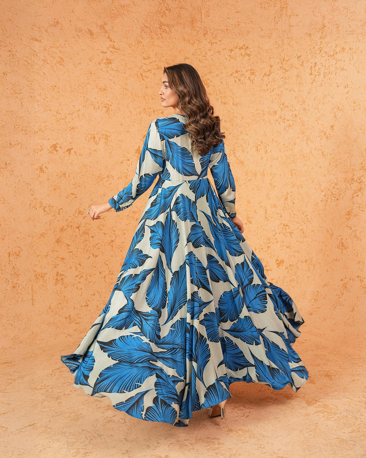 1-Piece Ready-to-Wear Printed Silk Maxi | 16419-IG-SLK