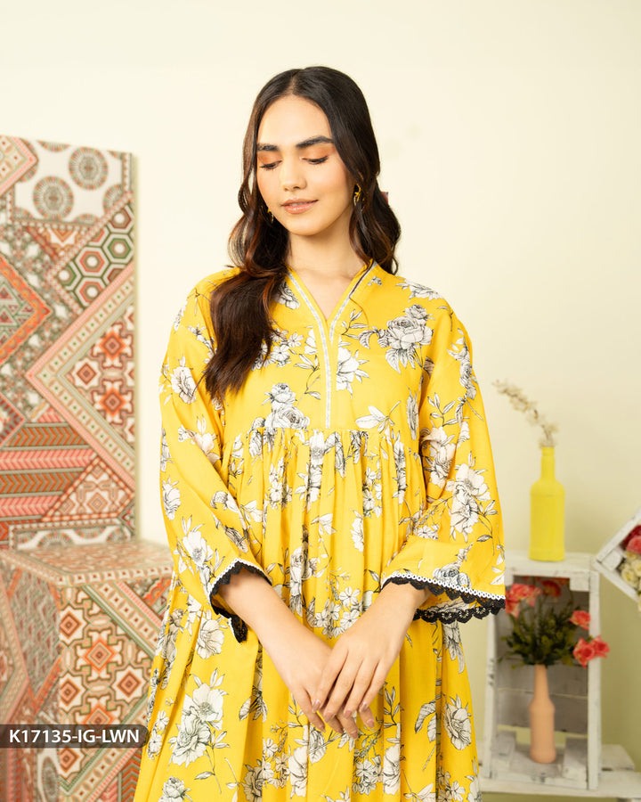 Lawn Printed Frock | 17135-IG-LWN