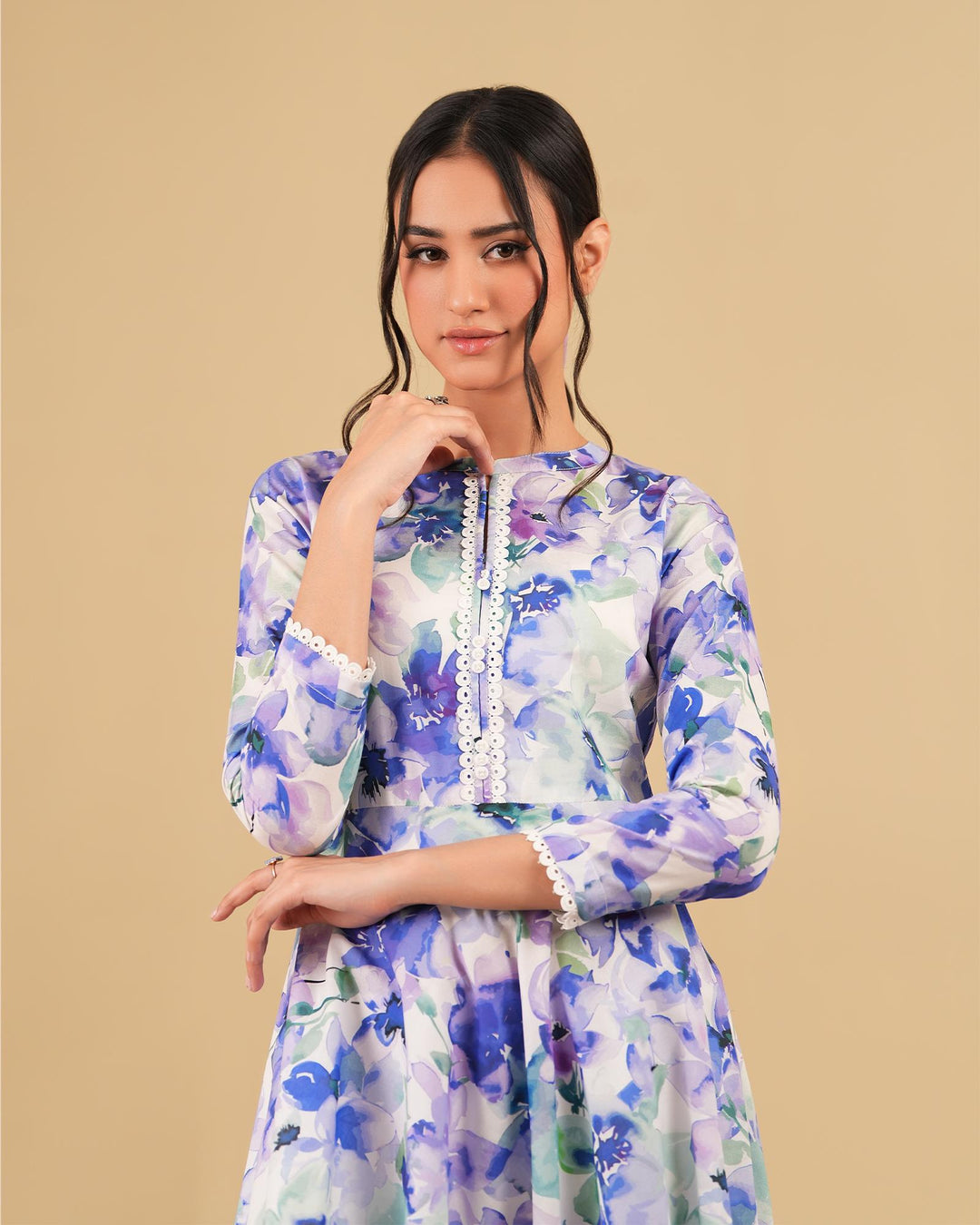 2 Piece - Printed Cambric Cotton Suit Unstitched | UNFF0107-K.CT