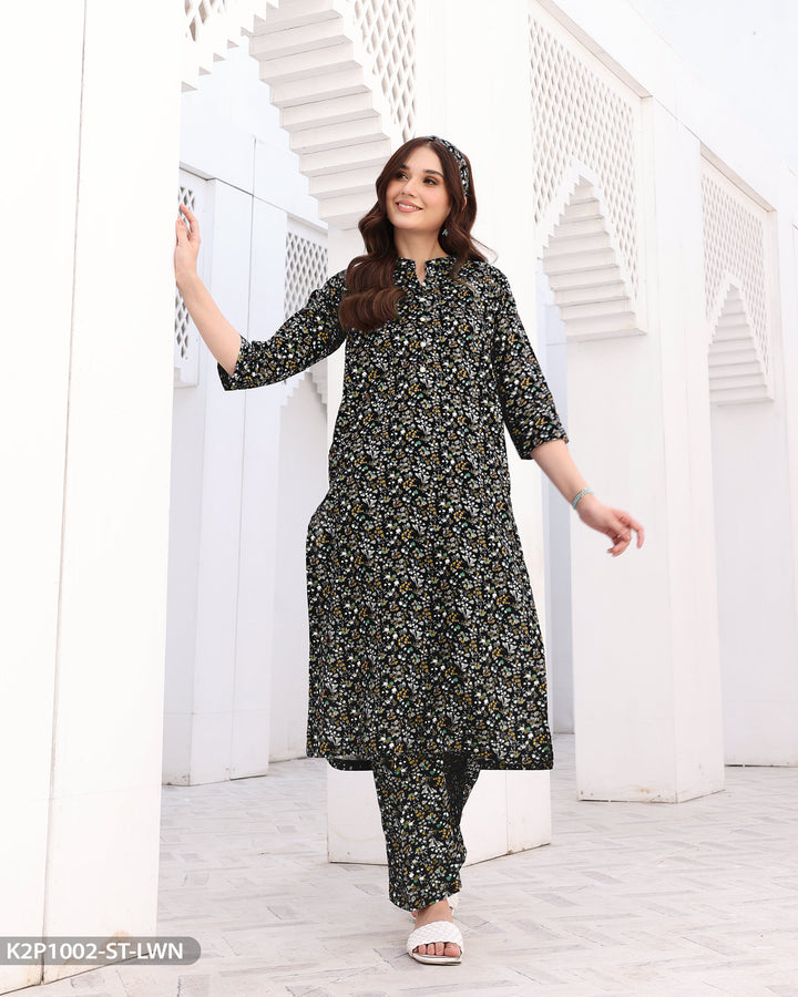 2 Piece Cotton Suit Printed | 1002-ST-K.CT