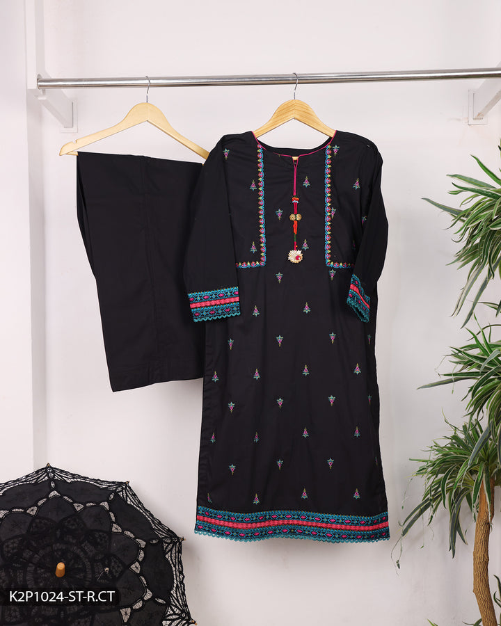 2 Piece Embroidered Suit | 1024-ST-R.CT