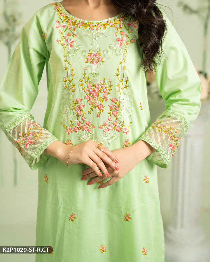 Cotton Embroidered Suit | 1029-ST-R.CT