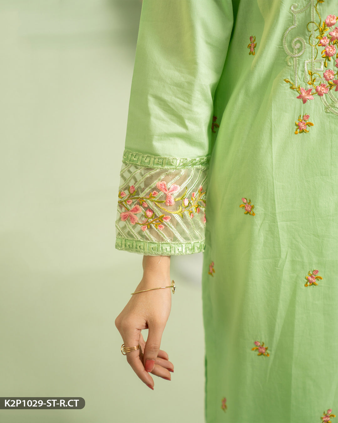 Cotton Embroidered Suit | 1029-ST-R.CT