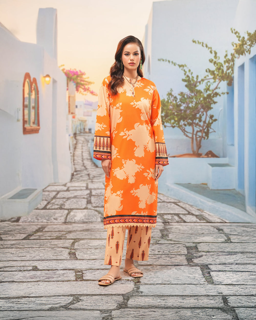 2 Piece Ready-to-Wear Cotton Suit | 1080-ST-CT - Sha Posh Textile