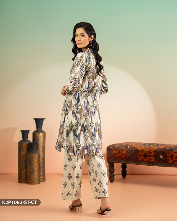 2 Piece Cotton Printed Suit | 1082-ST-CT