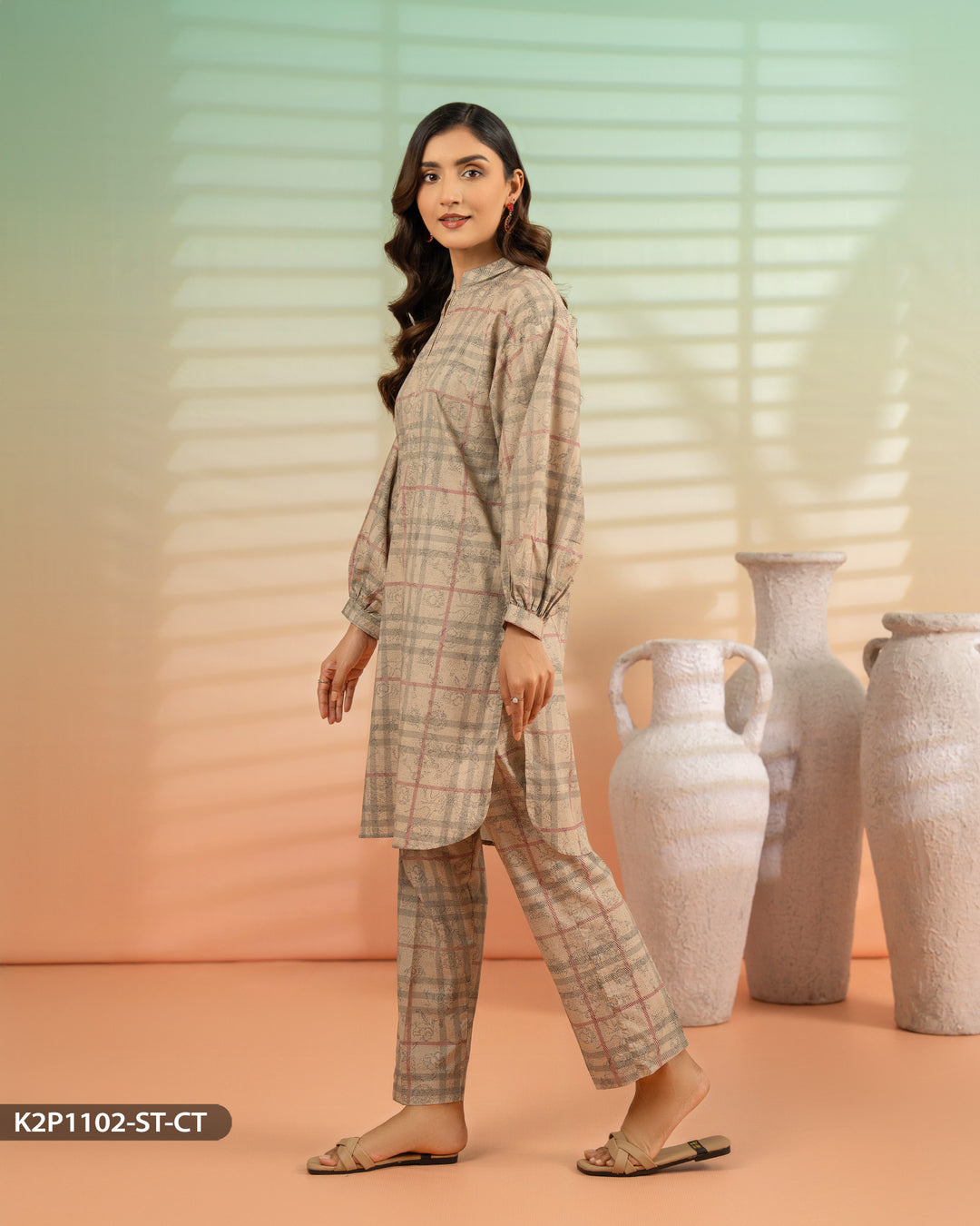 2 Piece Cotton Printed Suit | 1102-ST-CT