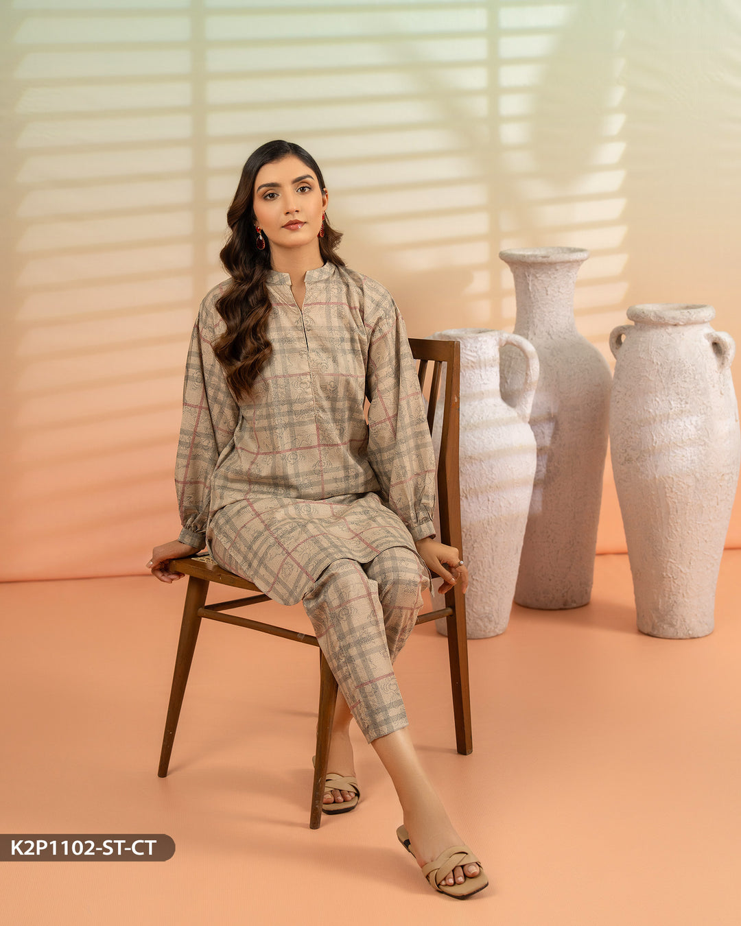 2 Piece Cotton Printed Suit | 1102-ST-CT