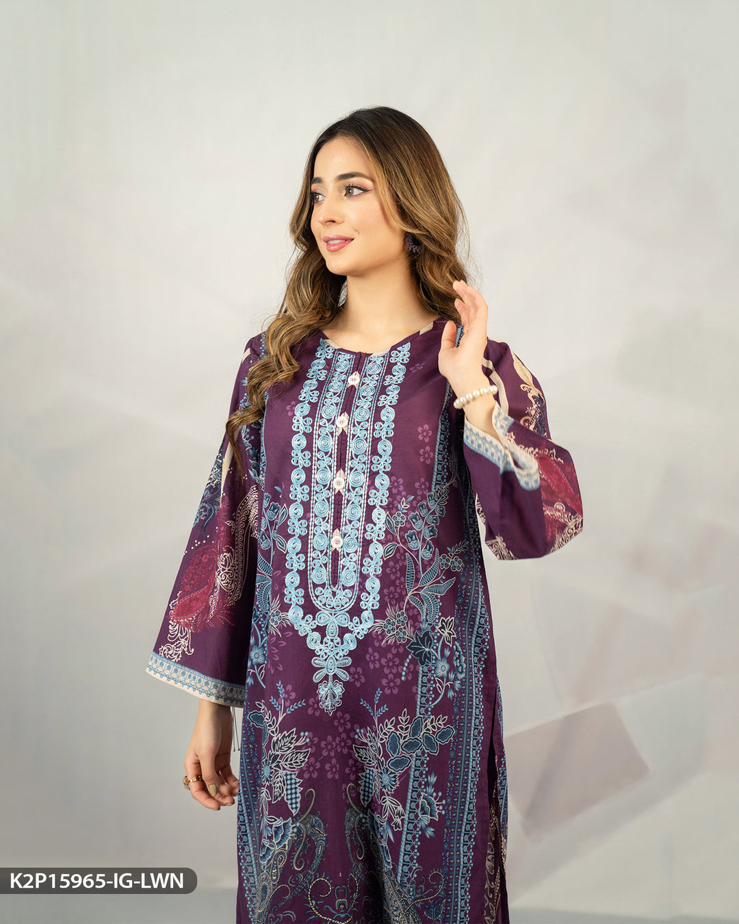 Embroidered Lawn Suit | 15965-IG-LWN