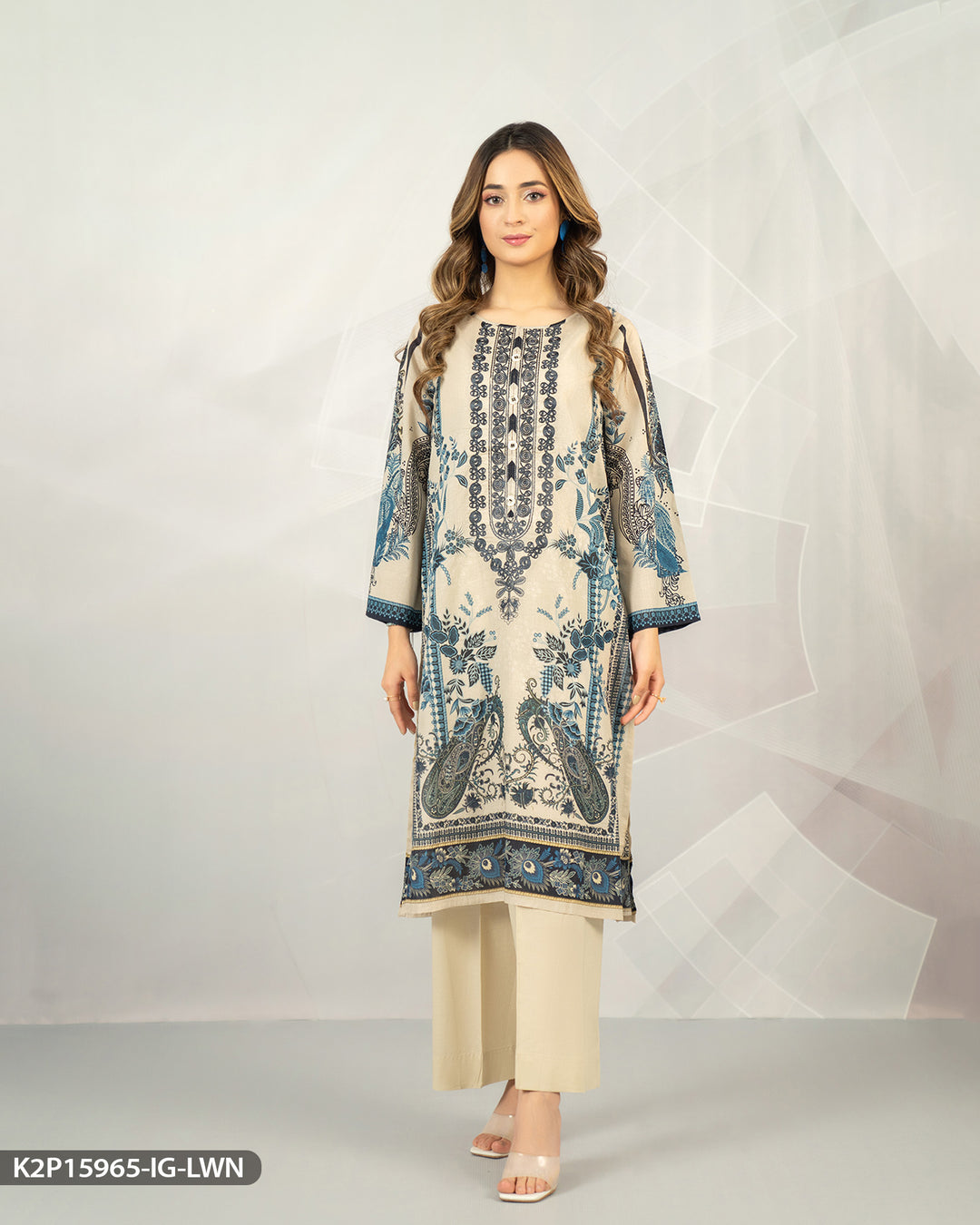 Embroidered Lawn Suit | 15965-IG-LWN