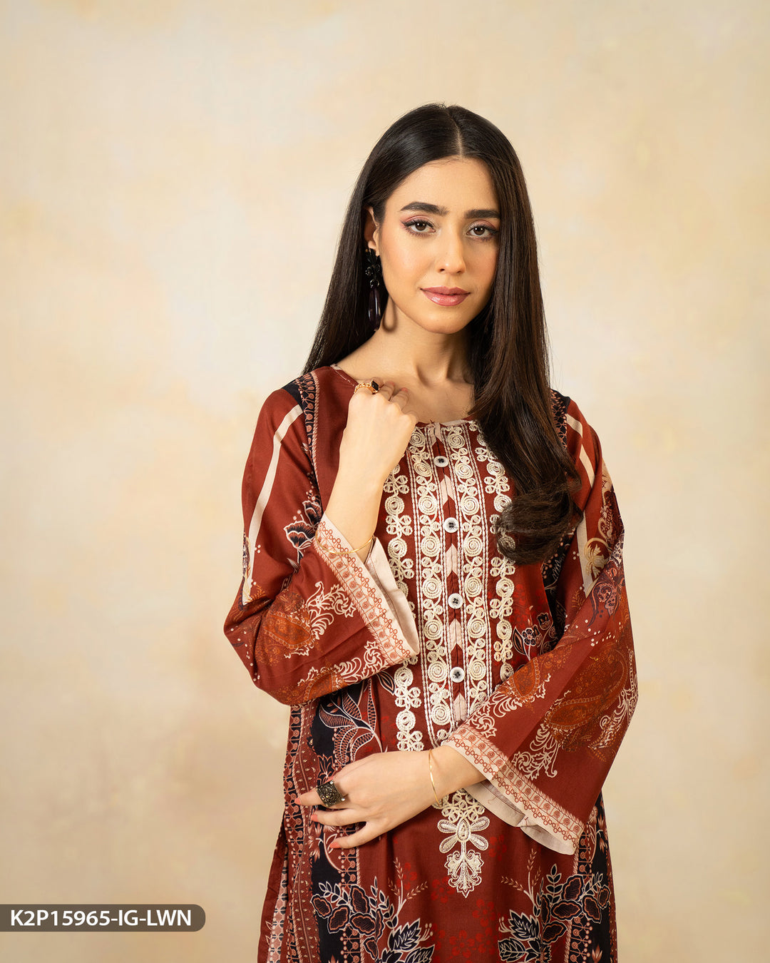 Embroidered Lawn Suit | 15965-IG-LWN