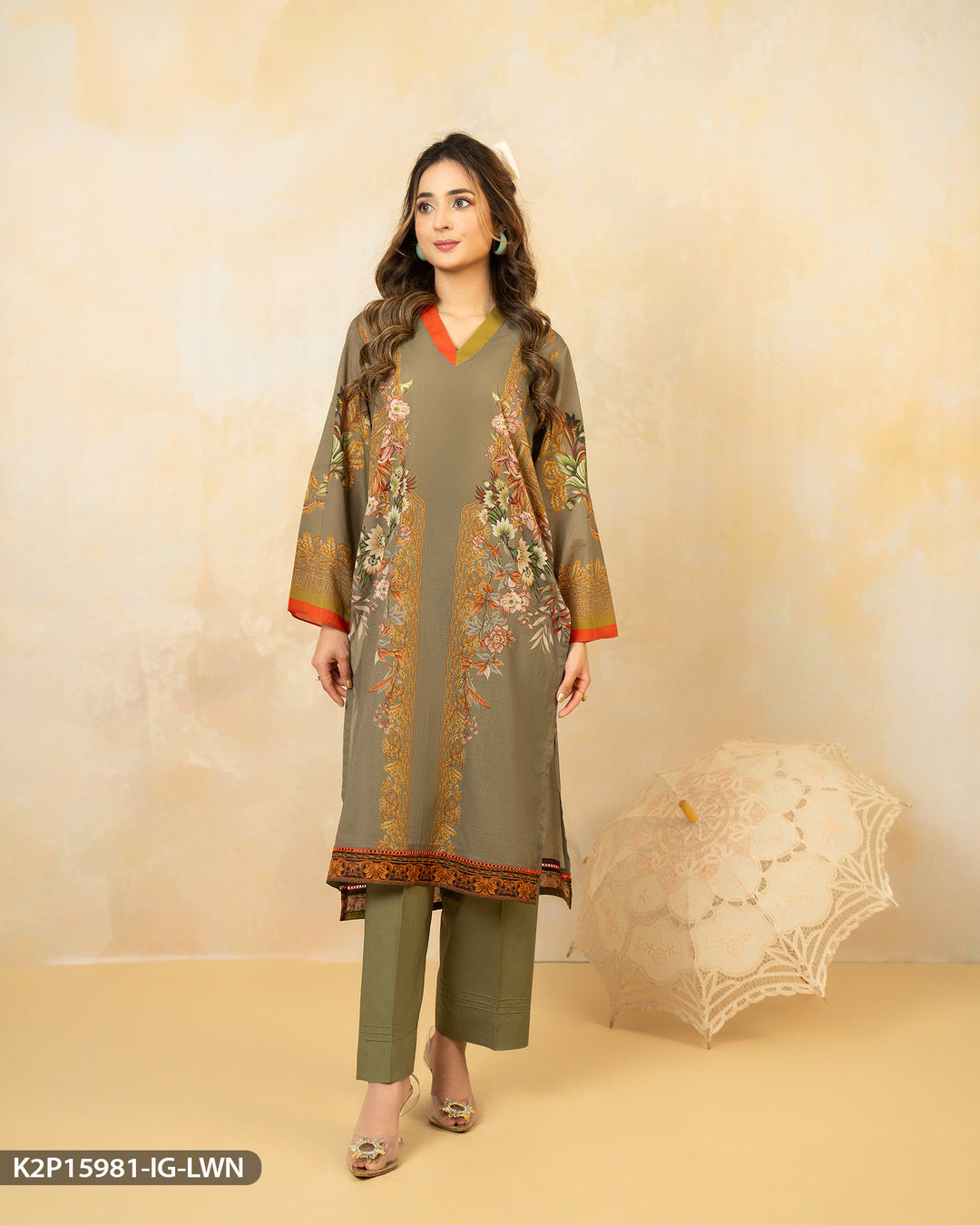 2 Piece Lawn Printed Suit | 15981-IG-LWN