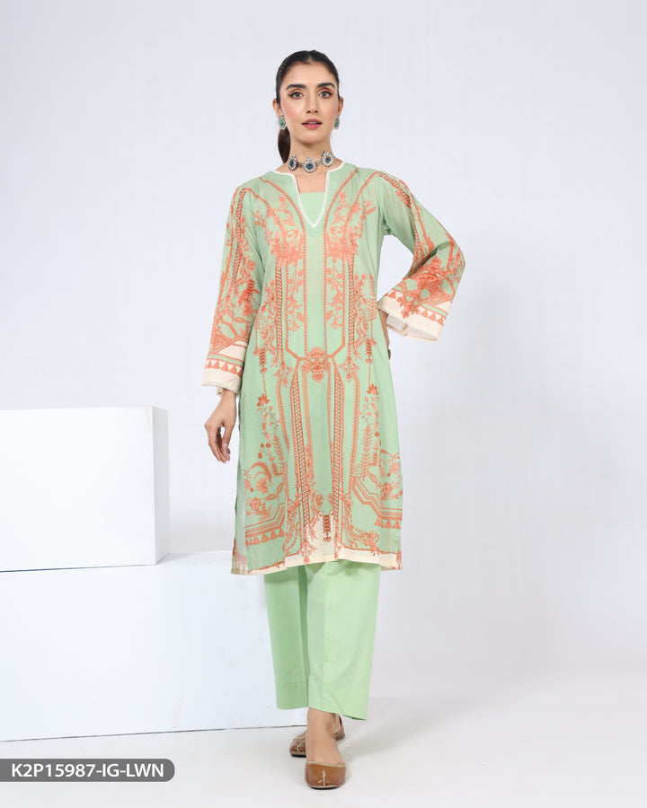 2 Piece Printed Lawn Suit | 15987-IG-LWN