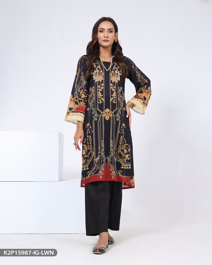 2 Piece Printed Lawn Suit | 15987-IG-LWN