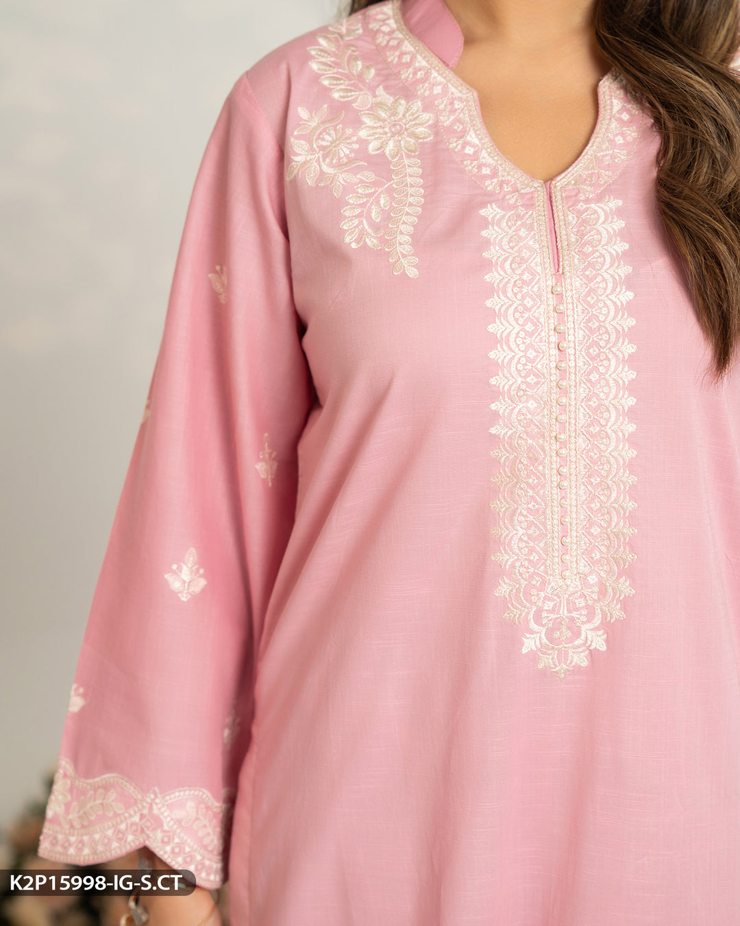 2 Piece Embroidered Suit | 15998-IG-S.CT