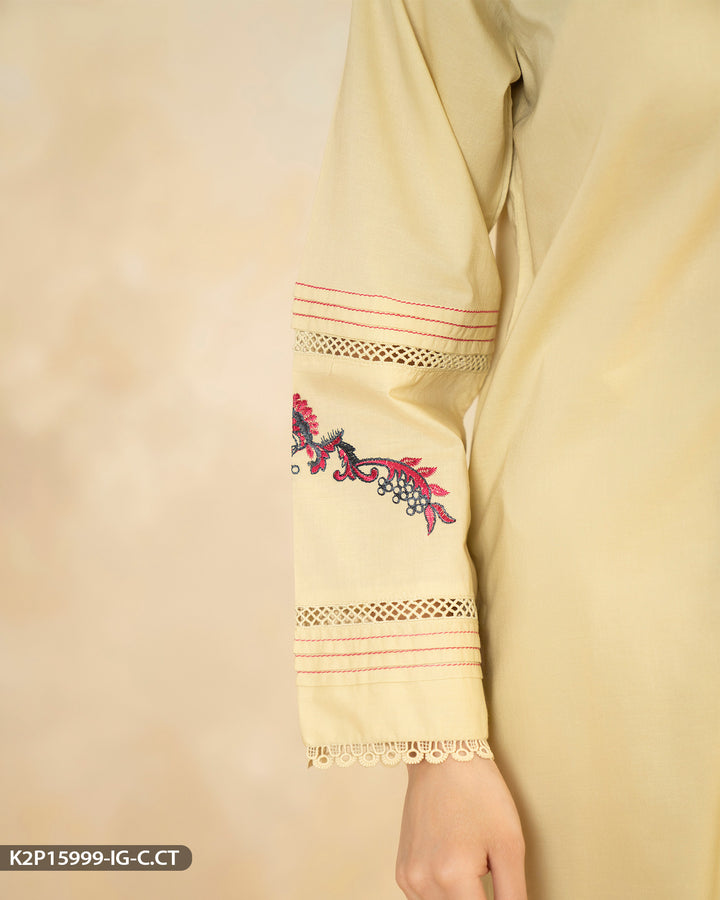 Embroidered Cotton Suit | 15999-IG-C.CT