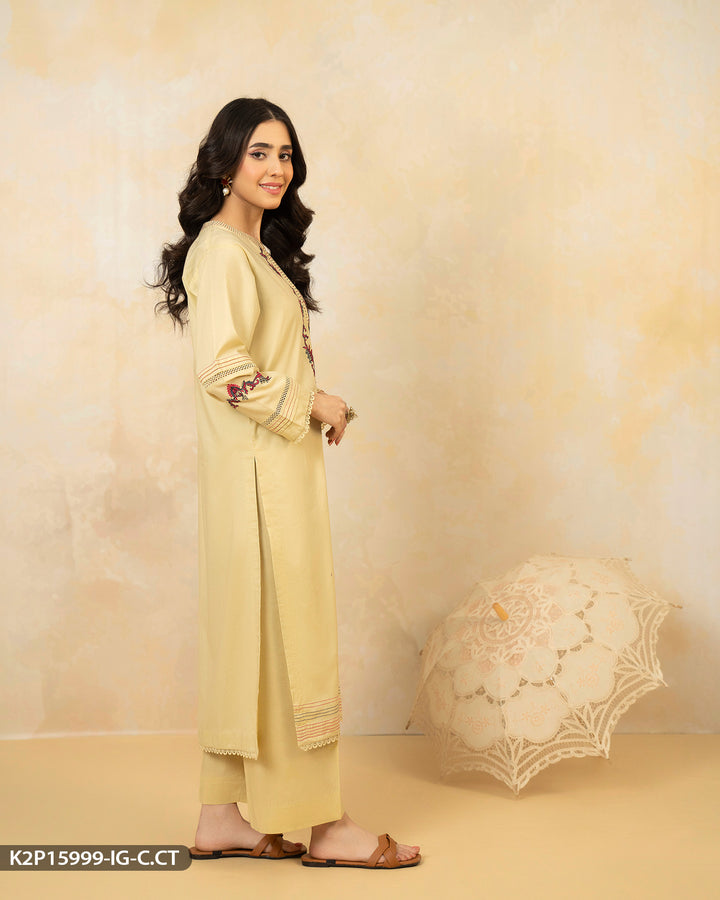 Embroidered Cotton Suit | 15999-IG-C.CT