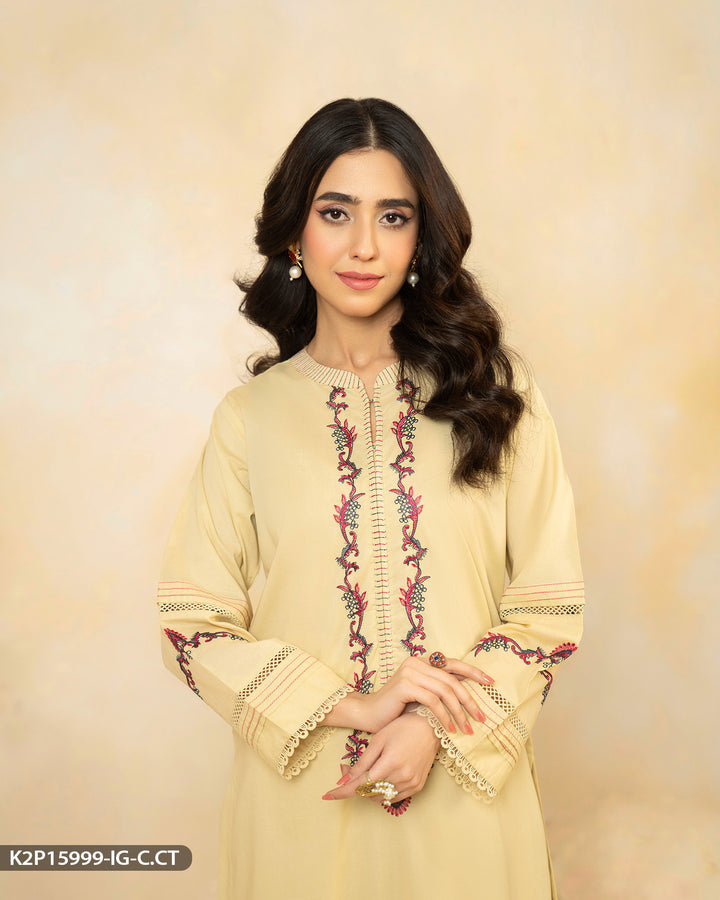 Embroidered Cotton Suit | 15999-IG-C.CT