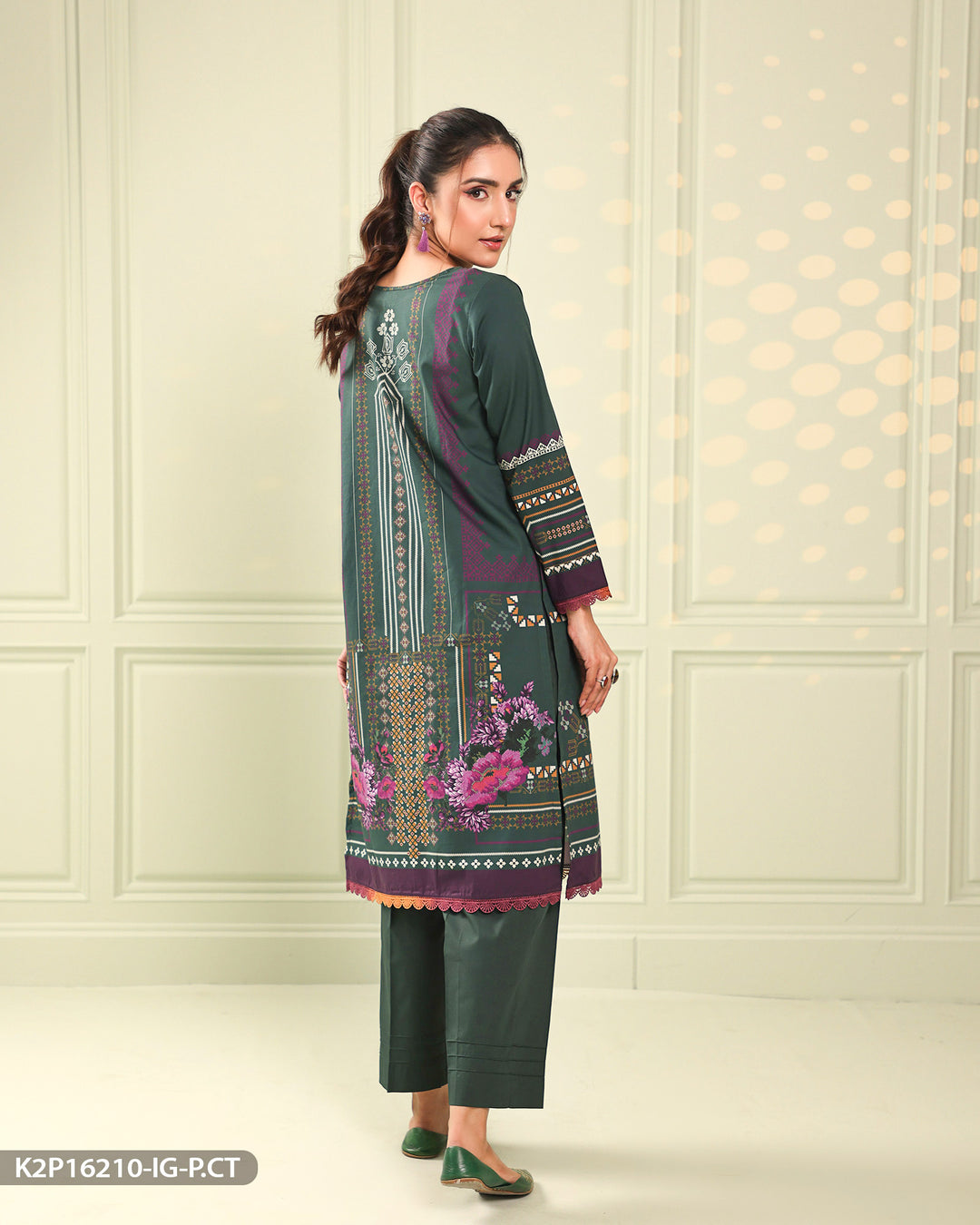 Poplin Cotton Printed Suit | 16210-IG-P.CT