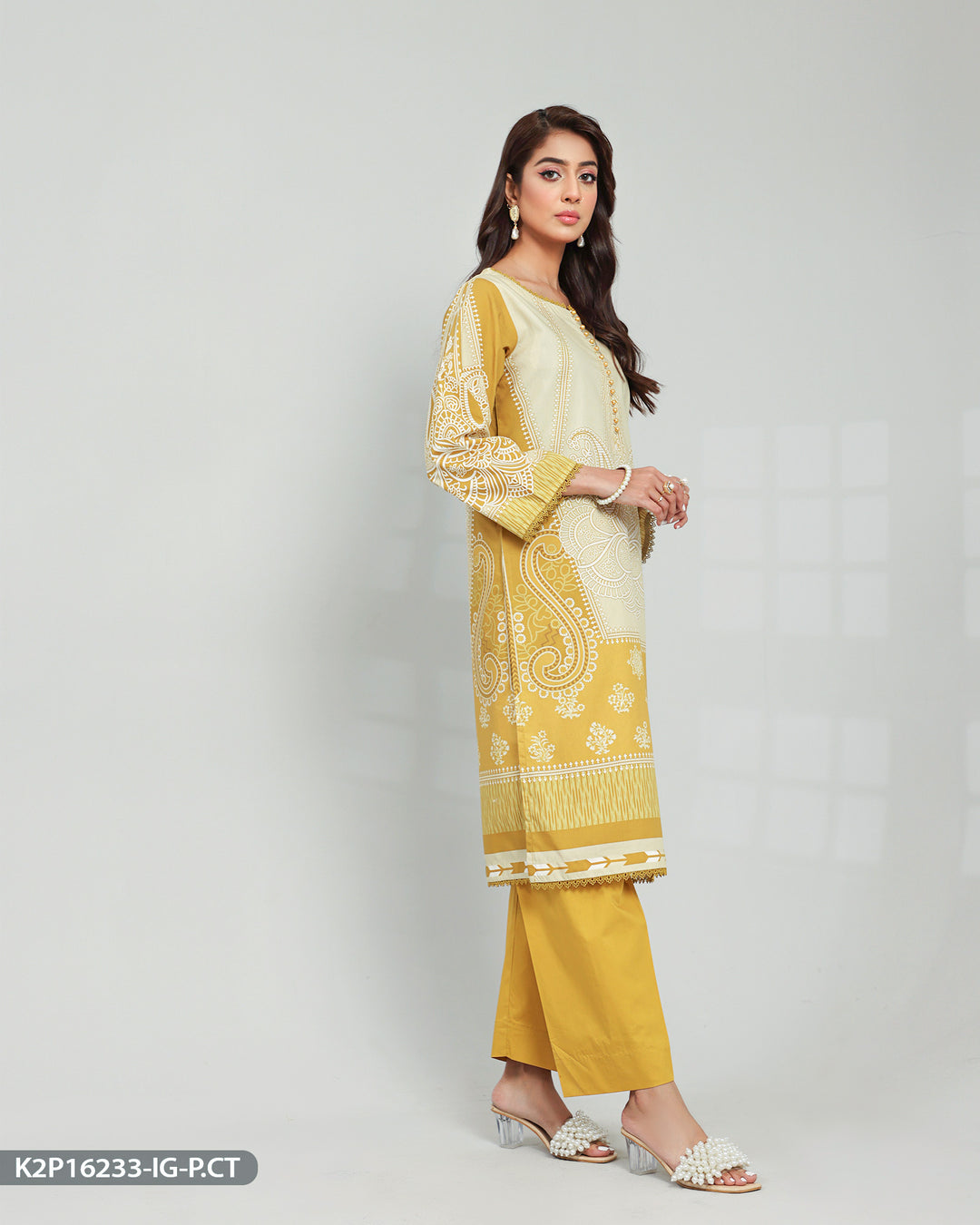 Stitched 2 Piece Printed Suit | 16233-IG-P.CT