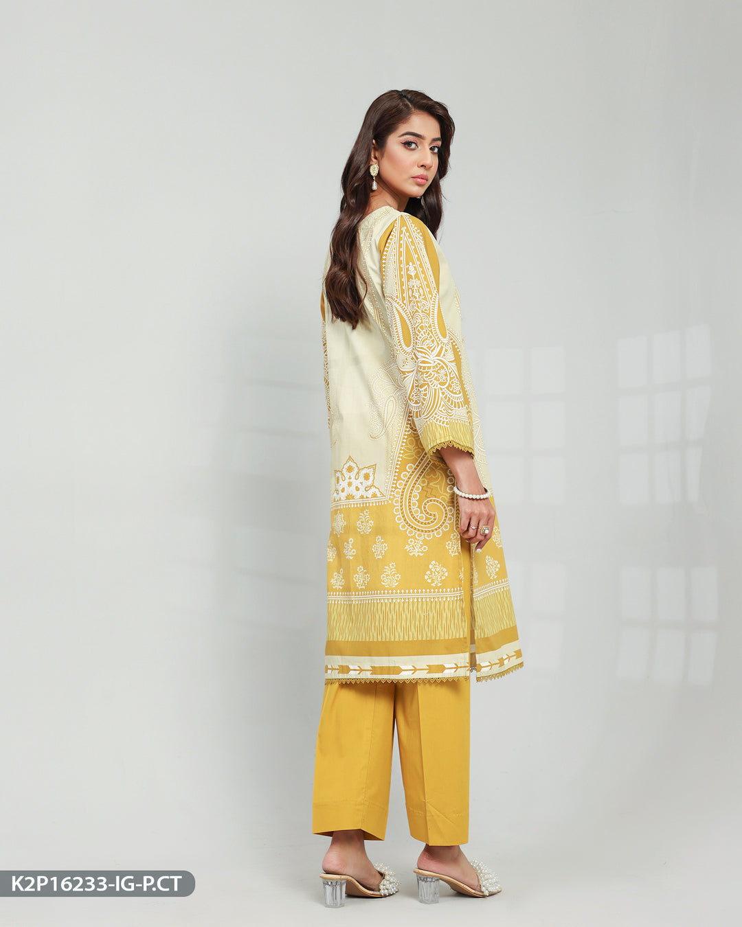 Stitched 2 Piece Printed Suit | 16233-IG-P.CT - Sha Posh Textile