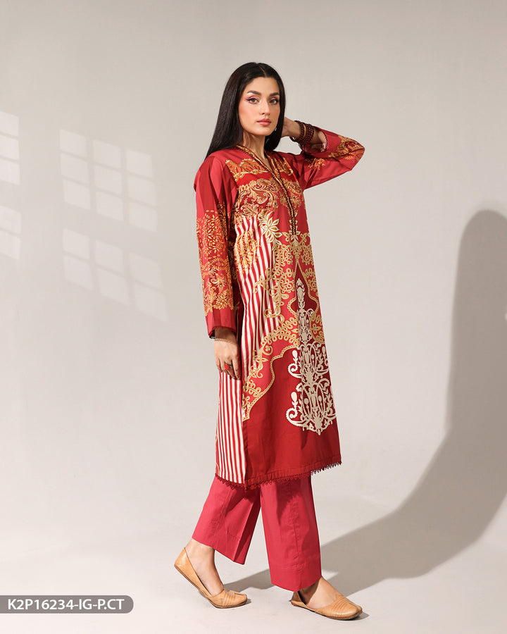 Printed Poplin Cotton Suit | 16234-IG-P.CT