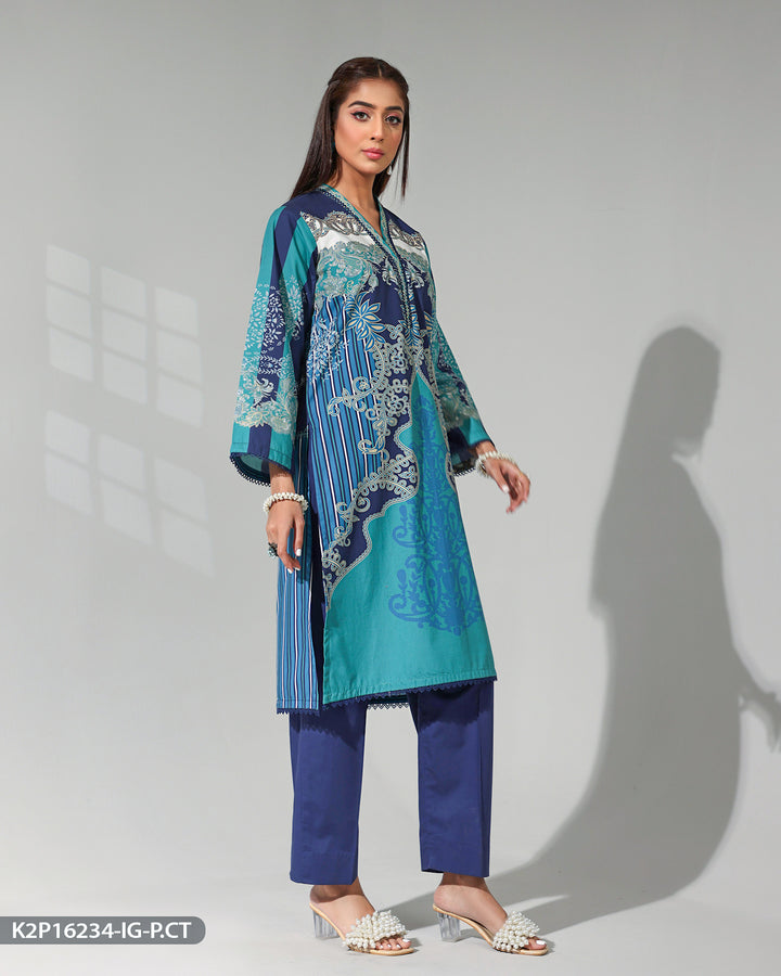 Printed Poplin Cotton Suit | 16234-IG-P.CT