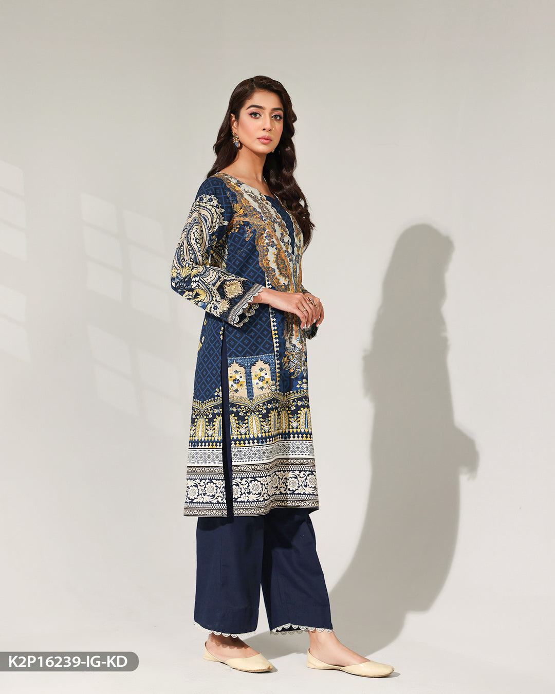 Khaddar Printed Suit | 16239-IG-KD