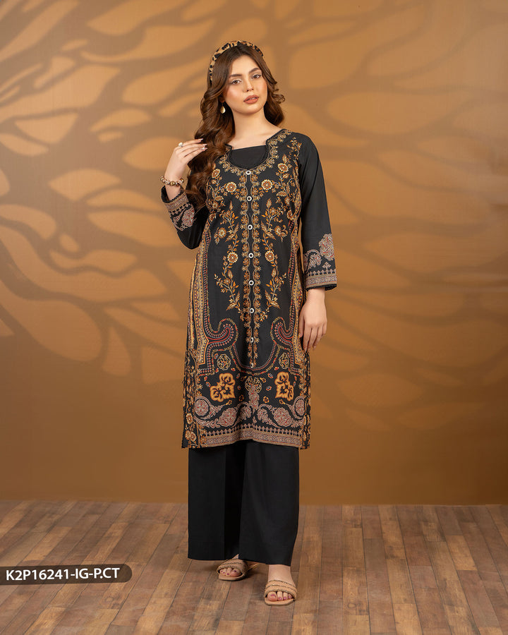 Popline Cotton Printed Suit | 16241-IG-P.CT