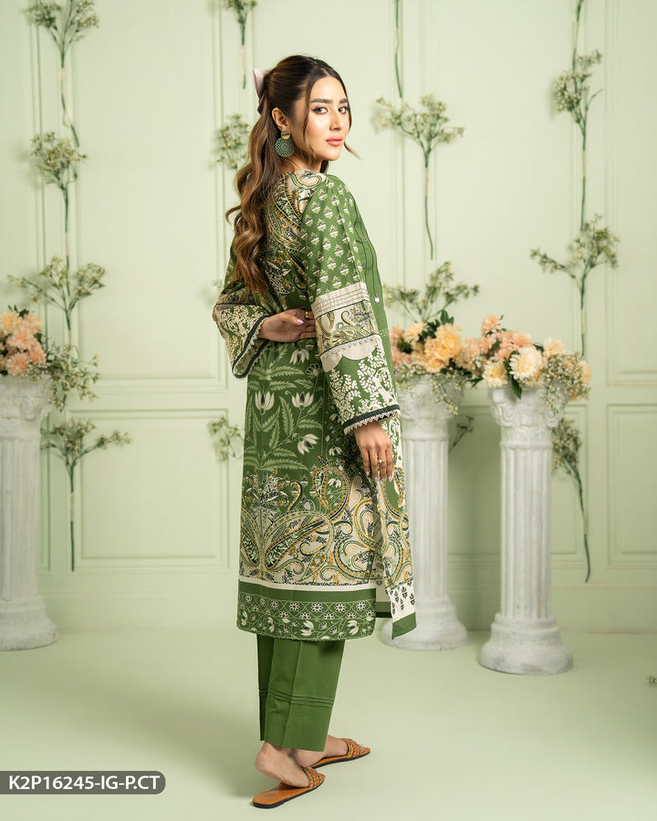 2 Piece Popline Cotton Suit | 16245-IG-P.CT