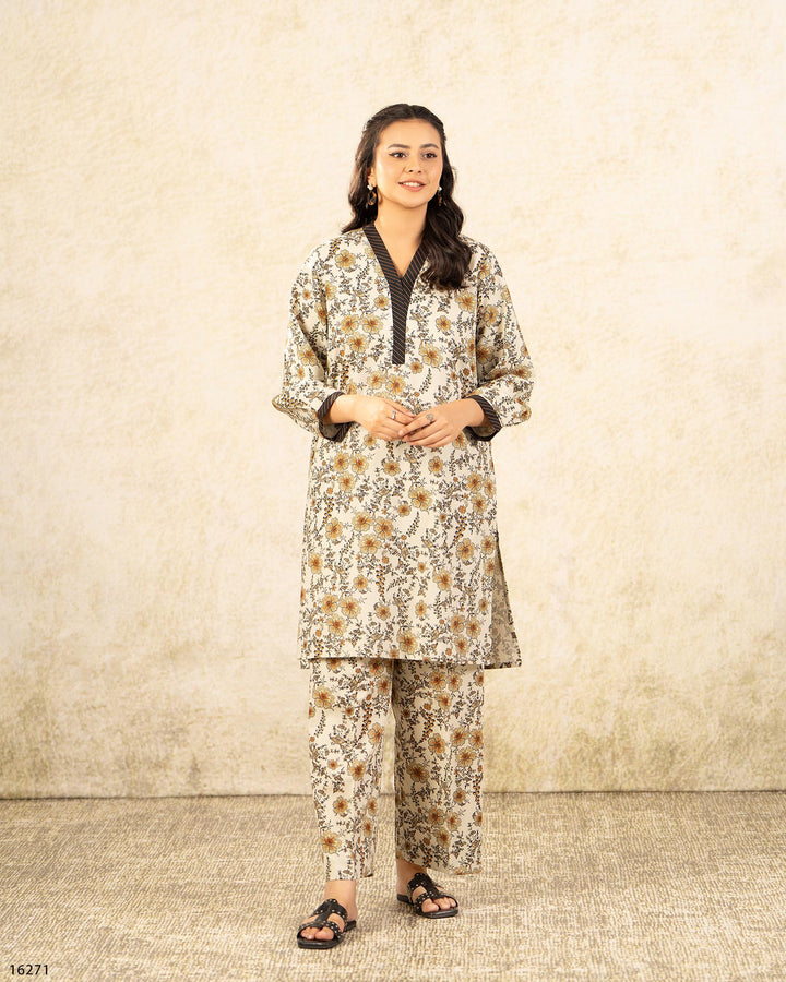 2 Piece Khaddar Suit | 16271-IG-KD