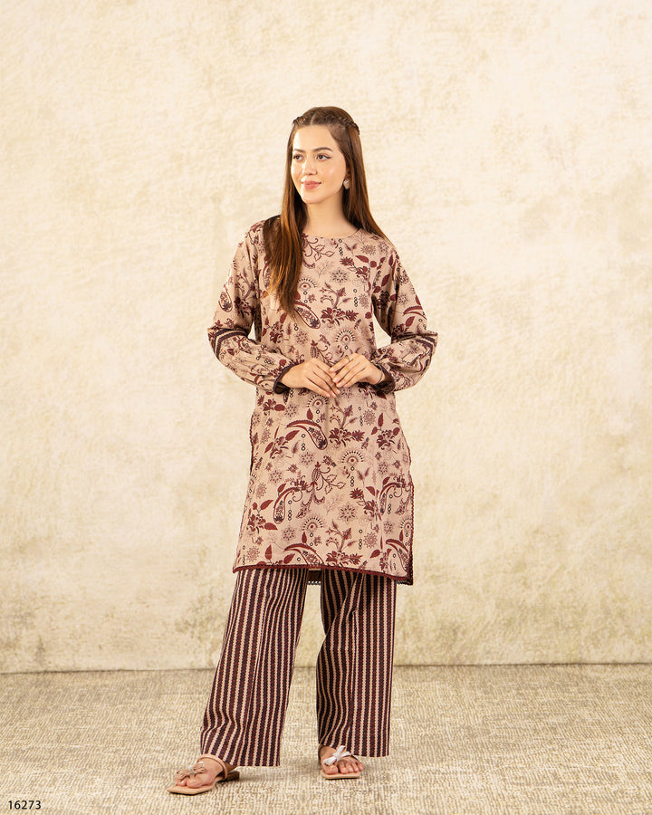 2 Piece Khaddar Suit | 16273-IG-KD