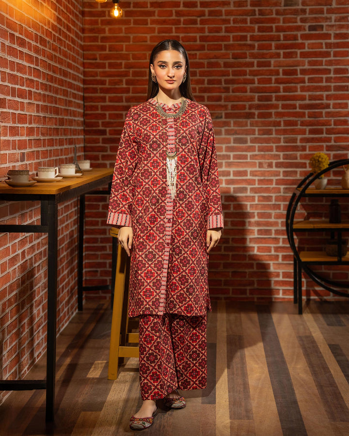 2 Piece - Printed Khaddar Suit Unstitched | UNFF003-KD