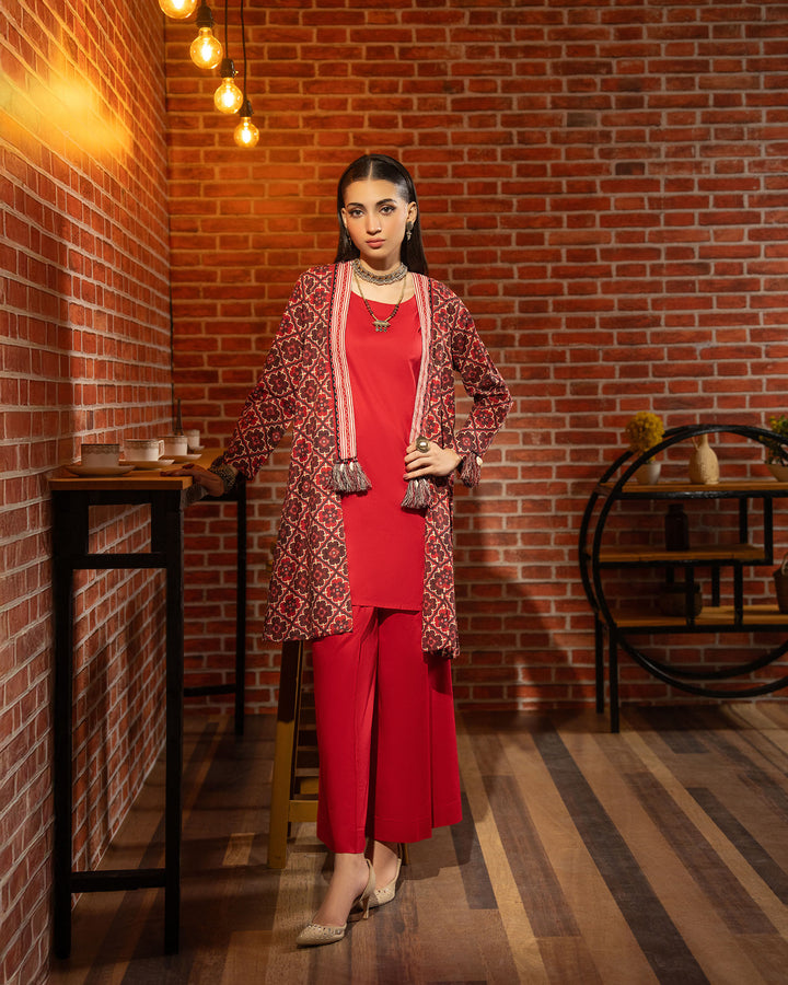 2 Piece - Printed Khaddar Suit Unstitched | UNFF003-KD