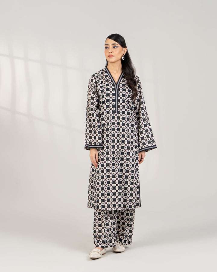 2 Piece - Printed Khaddar Suit Unstitched | UNFF-005