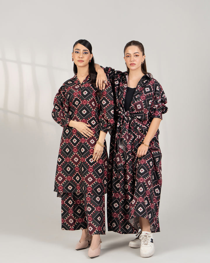 2 Piece - Printed Khaddar Suit Unstitched | UNFF-002