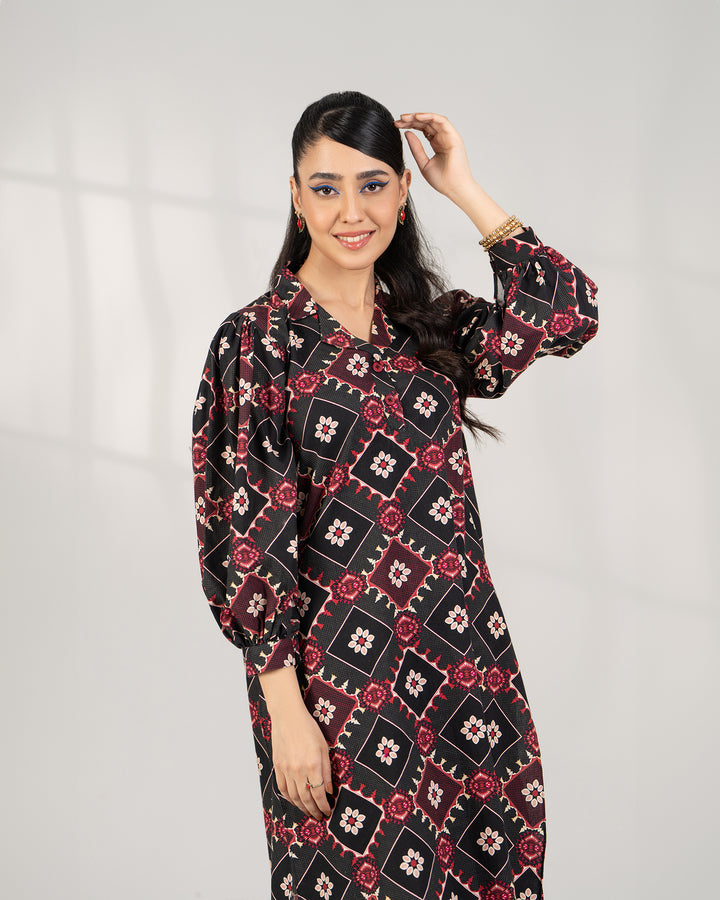 2 Piece - Printed Khaddar Suit Unstitched | UNFF-002