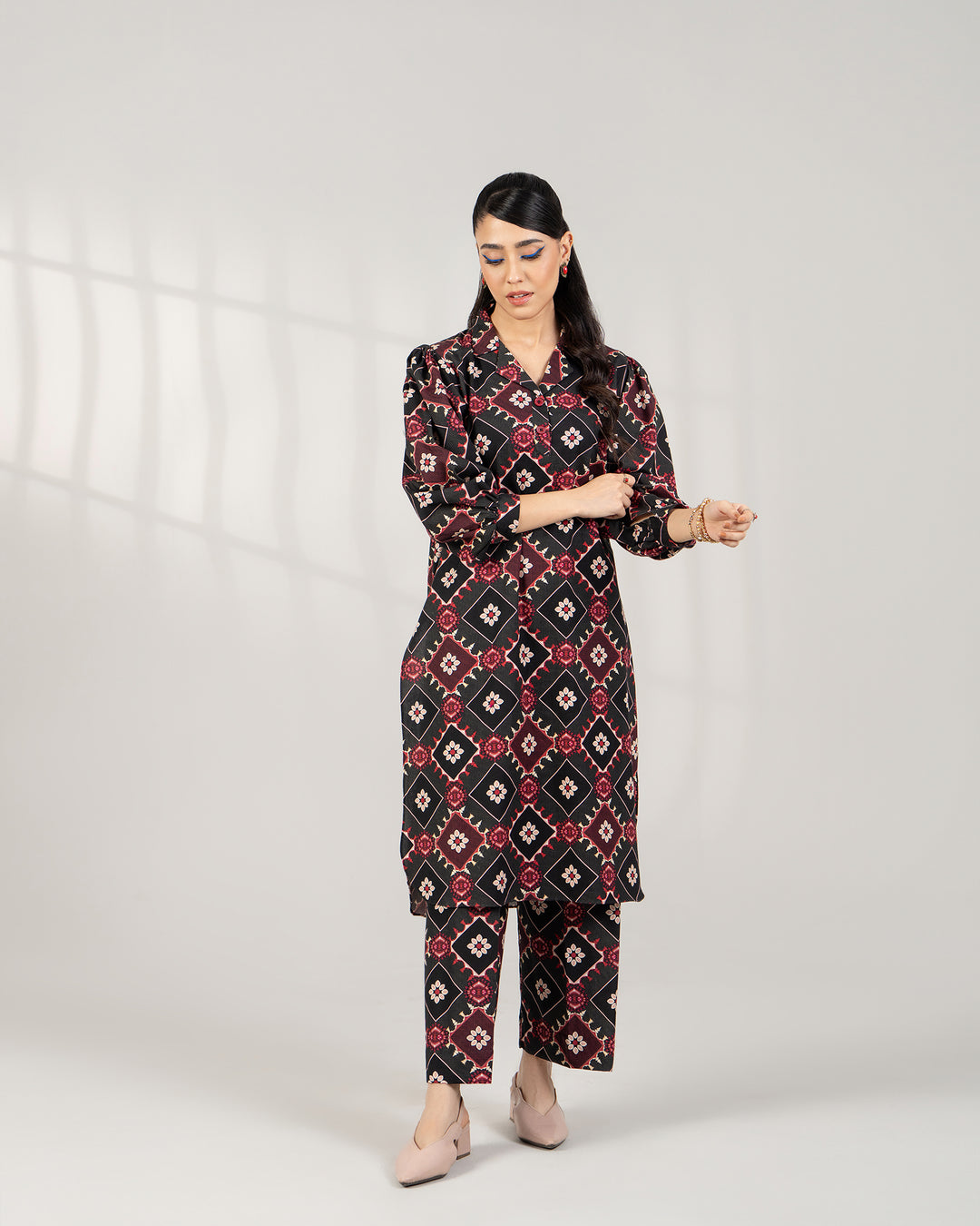 2 Piece - Printed Khaddar Suit Unstitched | UNFF-002